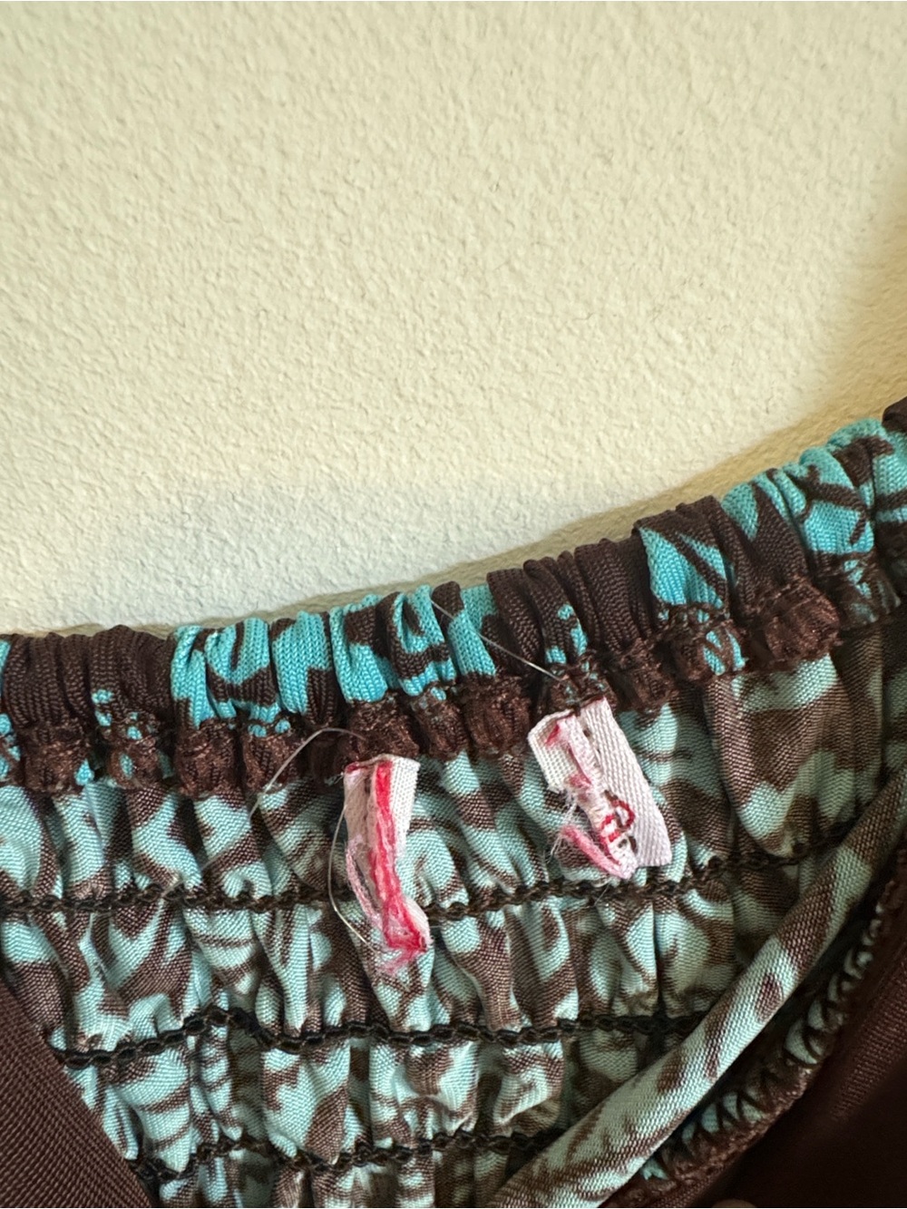 Teal Paisley Print Brown Summer Dress - Picture 16 of 16